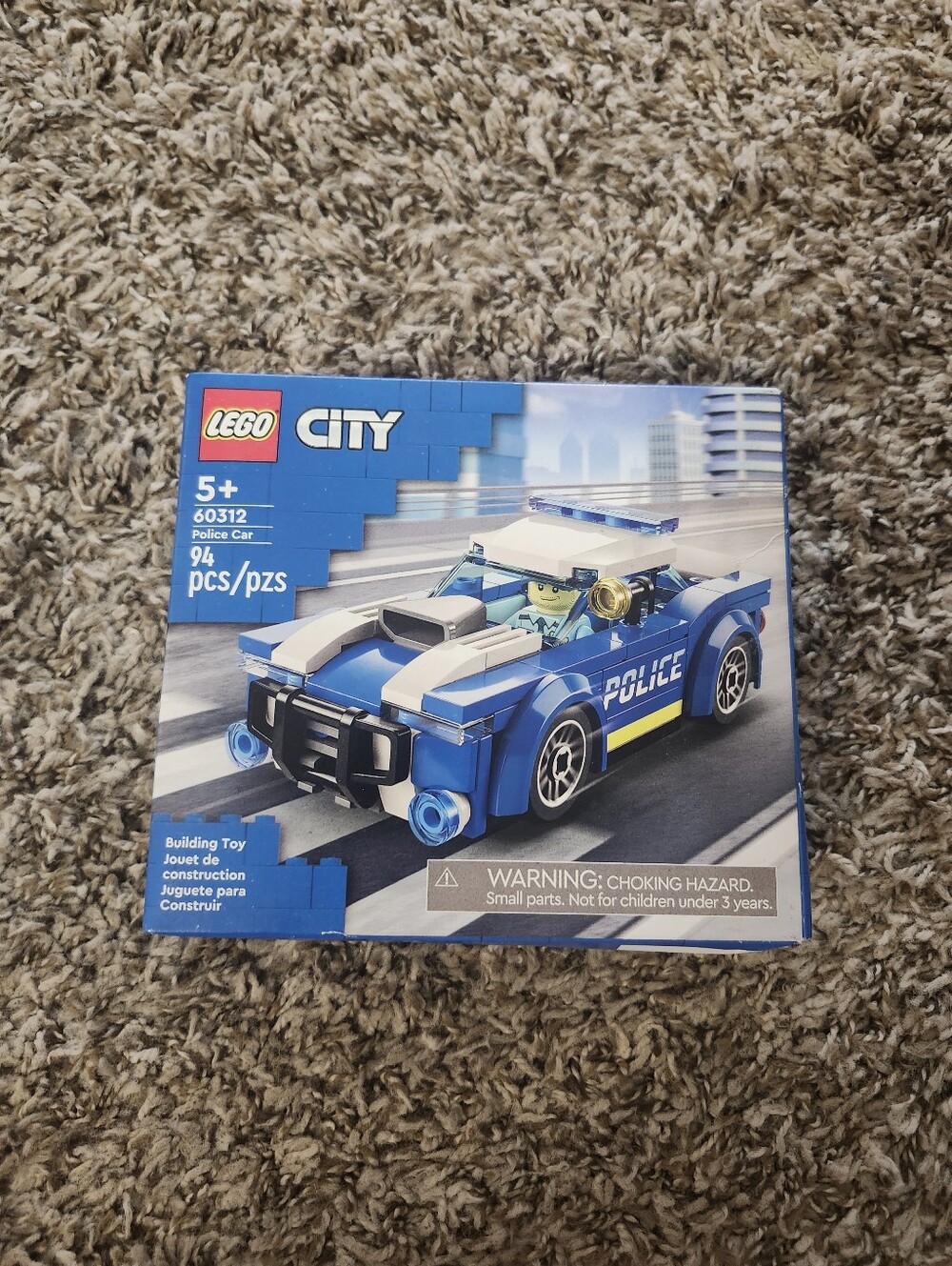 Lego Blue and White Police Sport Patrol Car